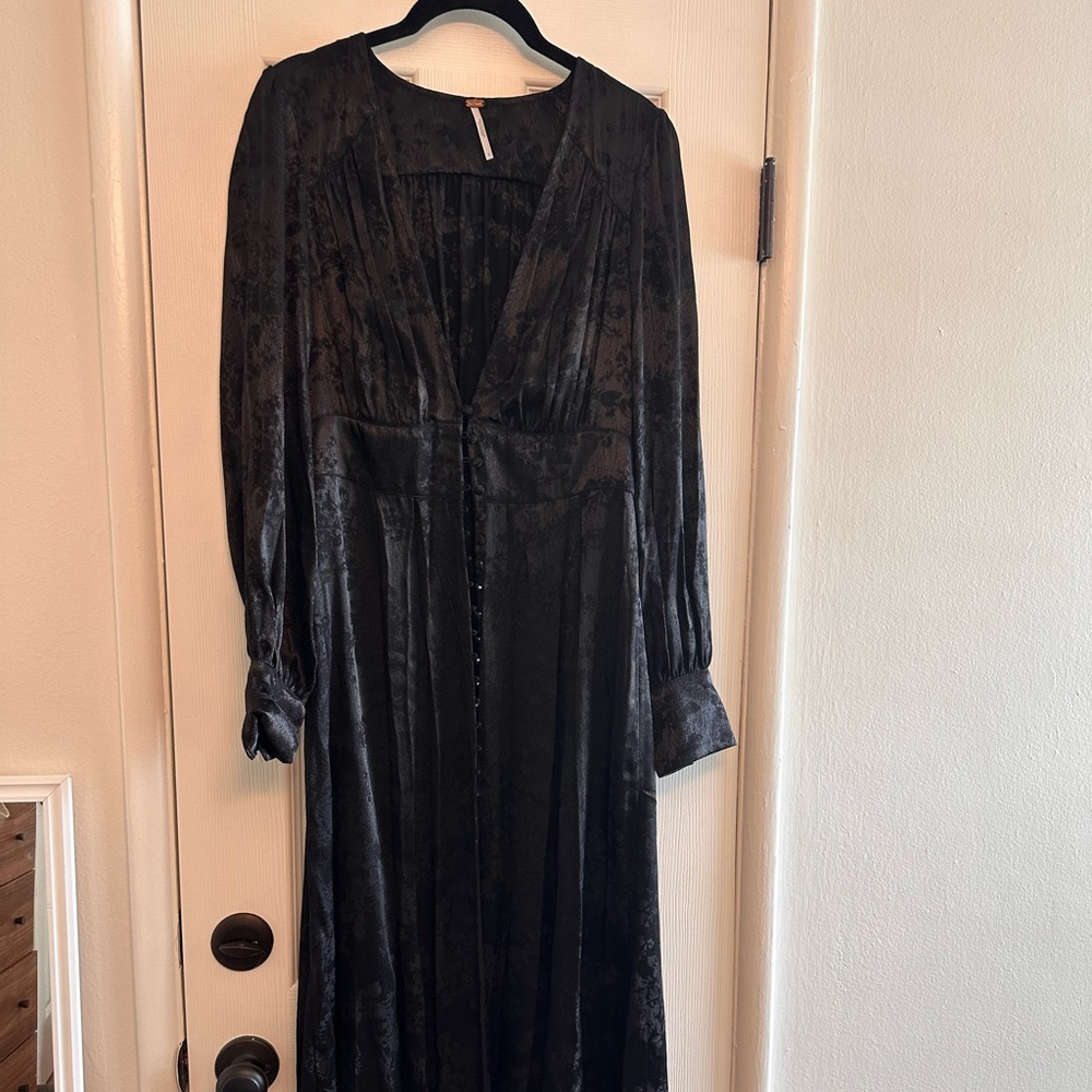 Free people long sleeve midi dress